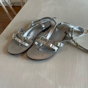 Silver Free People Sandals